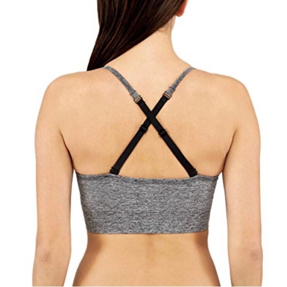 Skechers Women's Studio Seamless Cami Padded Deep V-Neck Cross-Back Lounge Bra,S - Picture 2 of 10